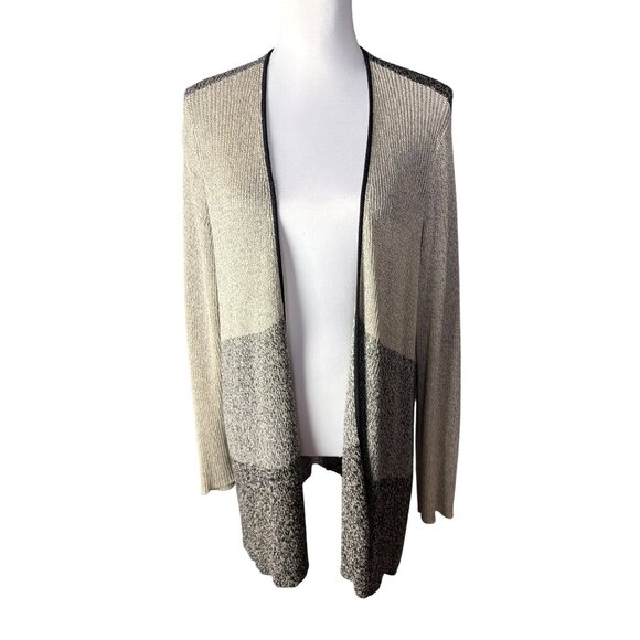 Eileen Fisher Colorblock Open Front Cardigan Sweater For Women size 2X - Picture 2 of 8